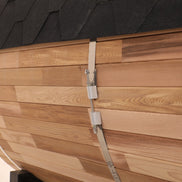 Blisspod | Prague | Canadian Red Cedar Outdoor Steam Barell Sauna | Full Glass Back