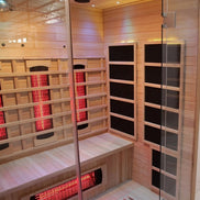Blisspod | Venetian | Full Spectrum Indoor Premium Canadian Hemlock Ultra Low EMF Sauna | 11 Heaters | Chromotherapy & Reflexology | 3 Person