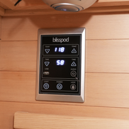 Blisspod I Vienna RED I All-In-One - Full Spectrum + Red Light Therapy I Indoor Corner Premium Sauna I 4-5 Person