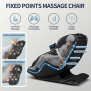 Full Body Deep Tissue Massage Chair – 8 Fixed Rollers, Foot Massage & LCD Touch Screen