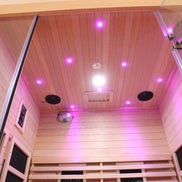 Blisspod | Venetian | Full Spectrum Indoor Premium Canadian Hemlock Low EMF Sauna | 10 Heaters | Chromotherapy & Reflexology | 2 Person