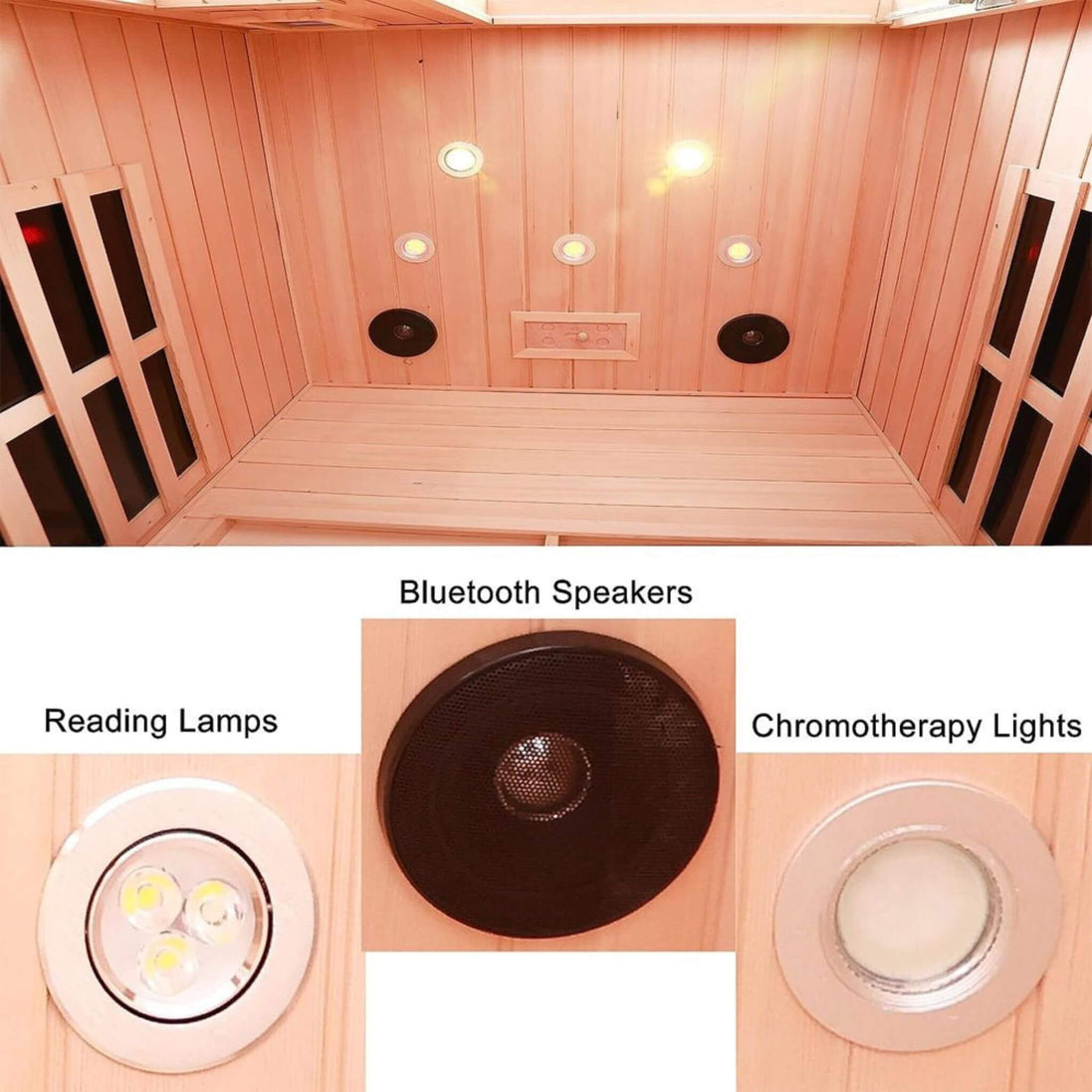 Thermora Orien 2-Person Far Infrared Sauna Ceramic Heaters 1760W - SAK25714