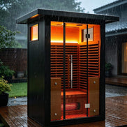 Thermora Lugano 2-Person Outdoor Full-Spectrum Infrared Sauna with Aluminum Exterior - SAK14973