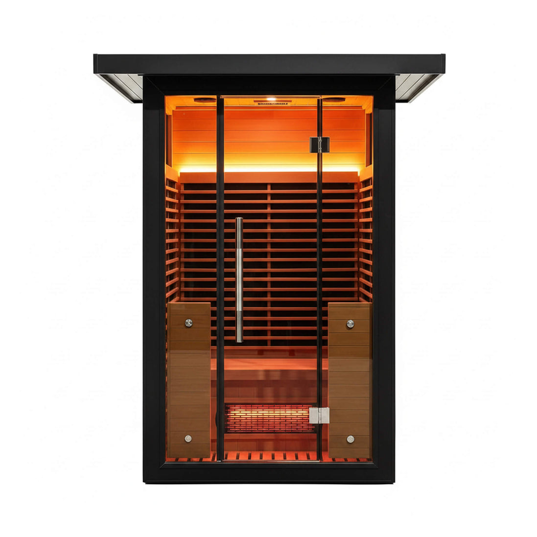 Thermora Lugano 2-Person Outdoor Full-Spectrum Infrared Sauna with Aluminum Exterior - SAK14973
