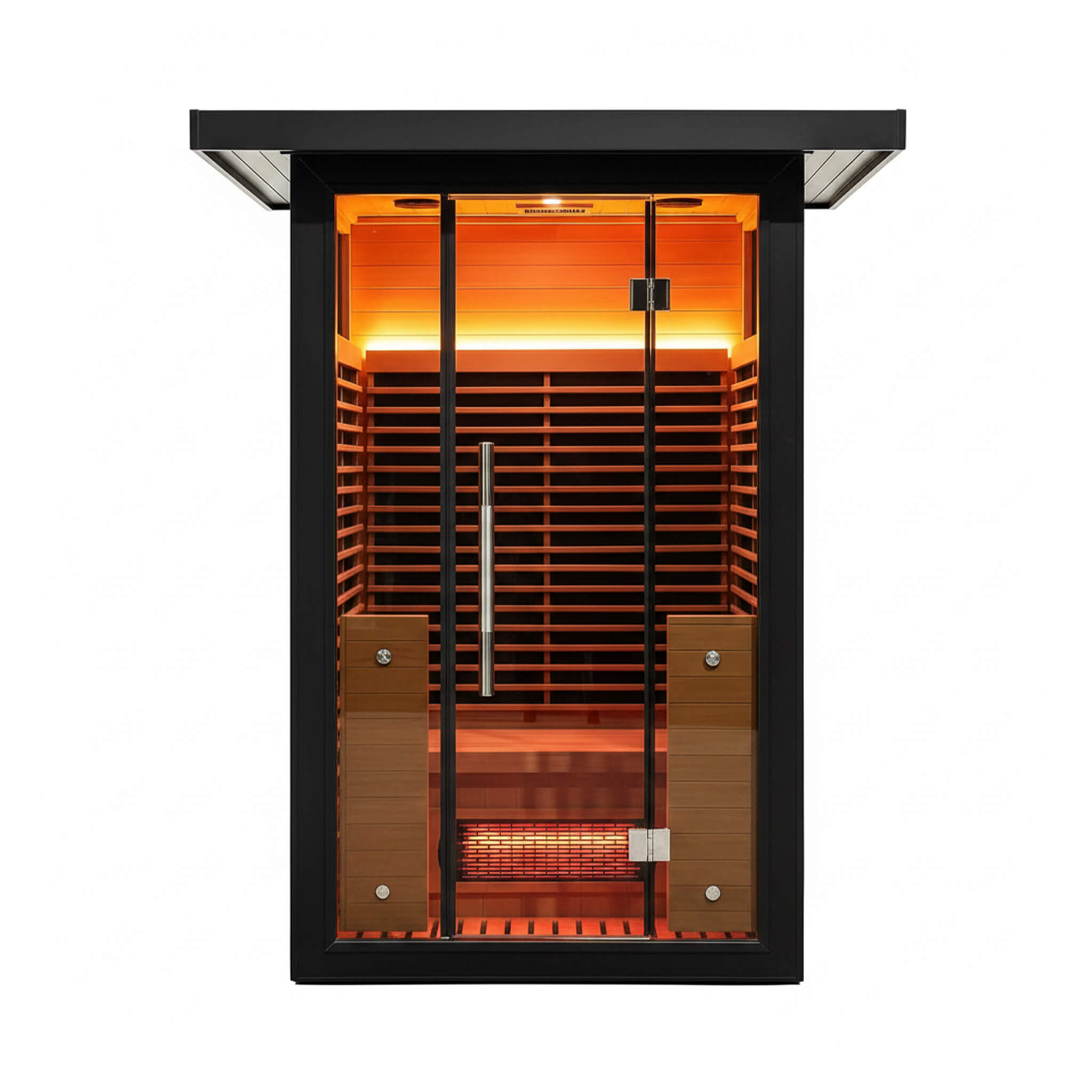 Thermora Lugano 2-Person Outdoor Full-Spectrum Infrared Sauna with Aluminum Exterior - SAK14973