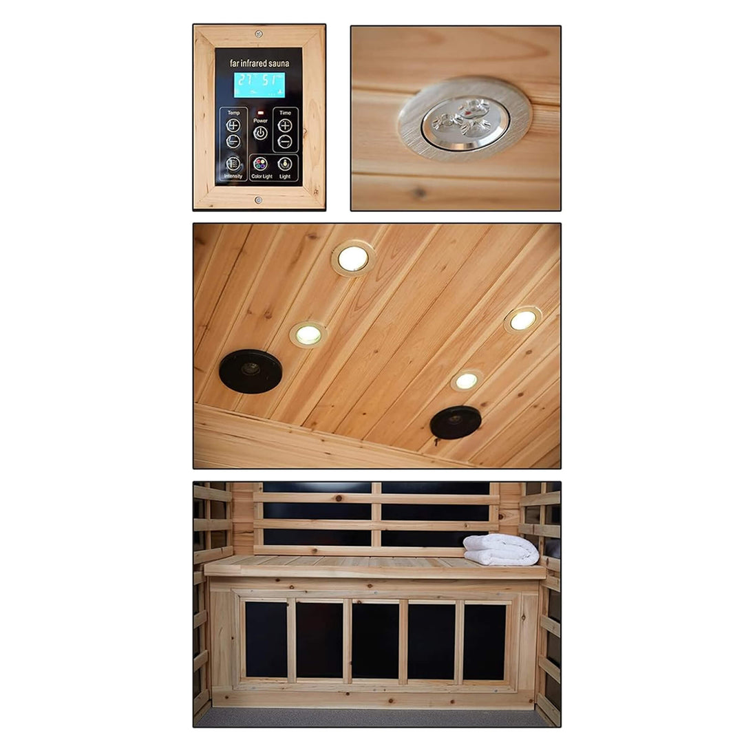 Thermora Vexa 2-Person Outdoor Hemlock Low EMF Infrared Sauna Room - SAK97318