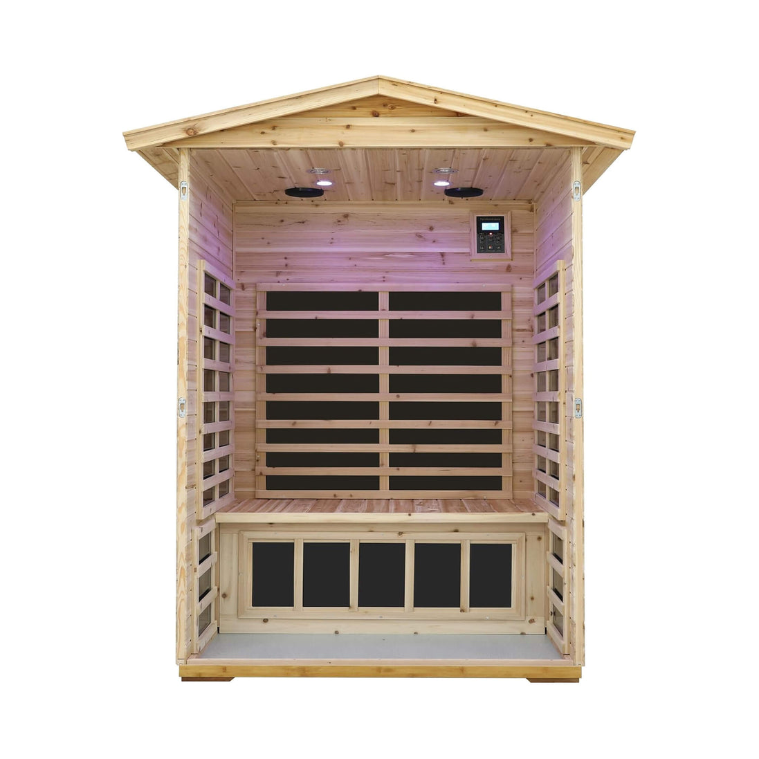 Thermora Vexa 2-Person Outdoor Hemlock Low EMF Infrared Sauna Room - SAK97318