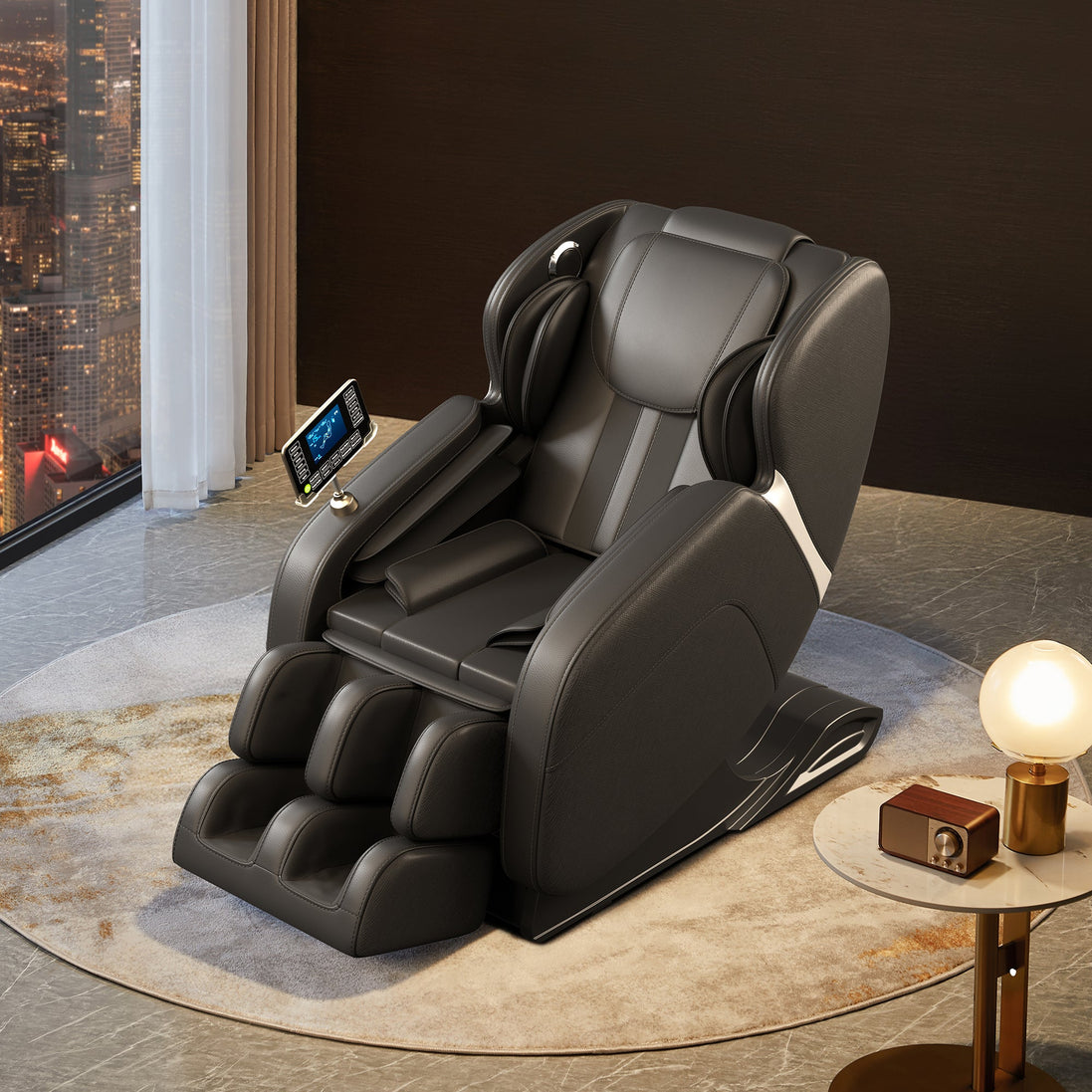 Full Body Deep Tissue Massage Chair – 8 Fixed Rollers, Foot Massage & LCD Touch Screen