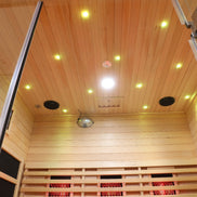 Blisspod | Venetian | Full Spectrum Indoor Premium Canadian Hemlock Ultra Low EMF Sauna | 11 Heaters | Chromotherapy & Reflexology | 3 Person