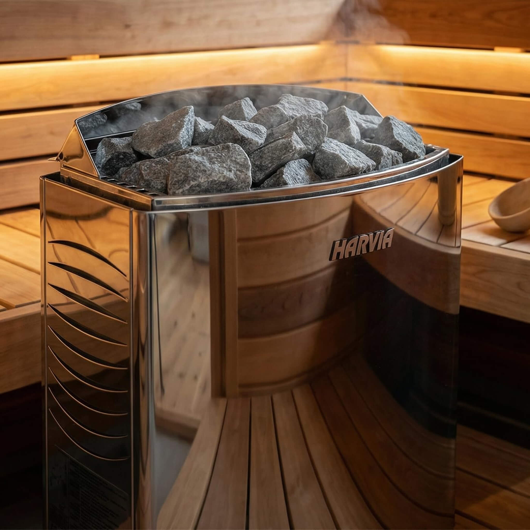 Rövia Elvaria 4-Person Red Cedar Hybrid Infrared & Steam Sauna with 6kW Harvia Heater - SAK93528