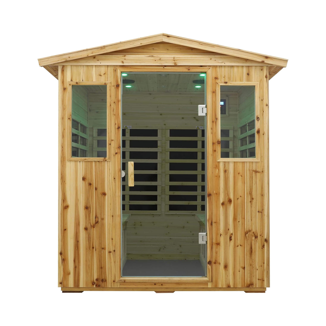 Thermora 4-Person Outdoor Hemlock Infrared Sauna Room with Bluetooth - SAK96371