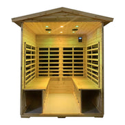 Thermora 4-Person Outdoor Hemlock Infrared Sauna Room with Bluetooth - SAK96371