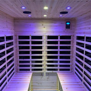 Thermora 4-Person Outdoor Hemlock Infrared Sauna Room with Bluetooth - SAK96371