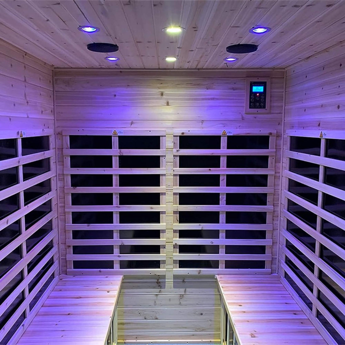 Thermora 4-Person Outdoor Hemlock Infrared Sauna Room with Bluetooth - SAK96371