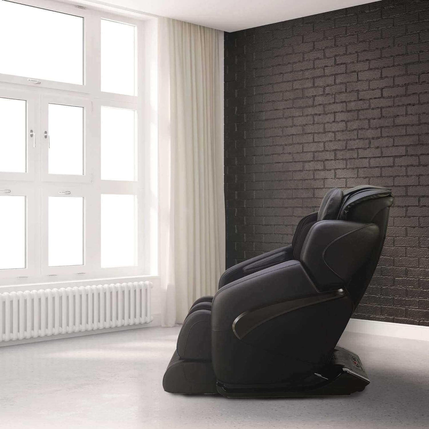 Jin L Track Deluxe Zero Gravity Full Body Massage Chair with Lumbar, Forearm & Calf Heat Therapy and Shiatsu Calf Massage