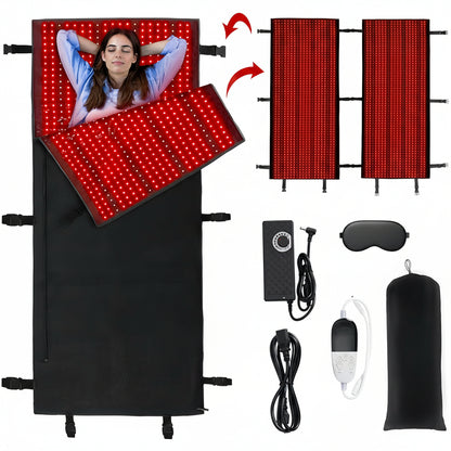 Red Light Therapy Mat Device for Full Body, near Infrared Light Therapy Blanket with Timer,Infrared Light Therapy for Body Shoulder Waist Back Knee Pain Relief
