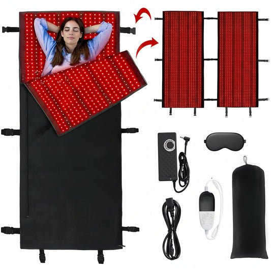 Red Light Therapy Mat Device for Full Body, near Infrared Light Therapy Blanket with Timer,Infrared Light Therapy for Body Shoulder Waist Back Knee Pain Relief