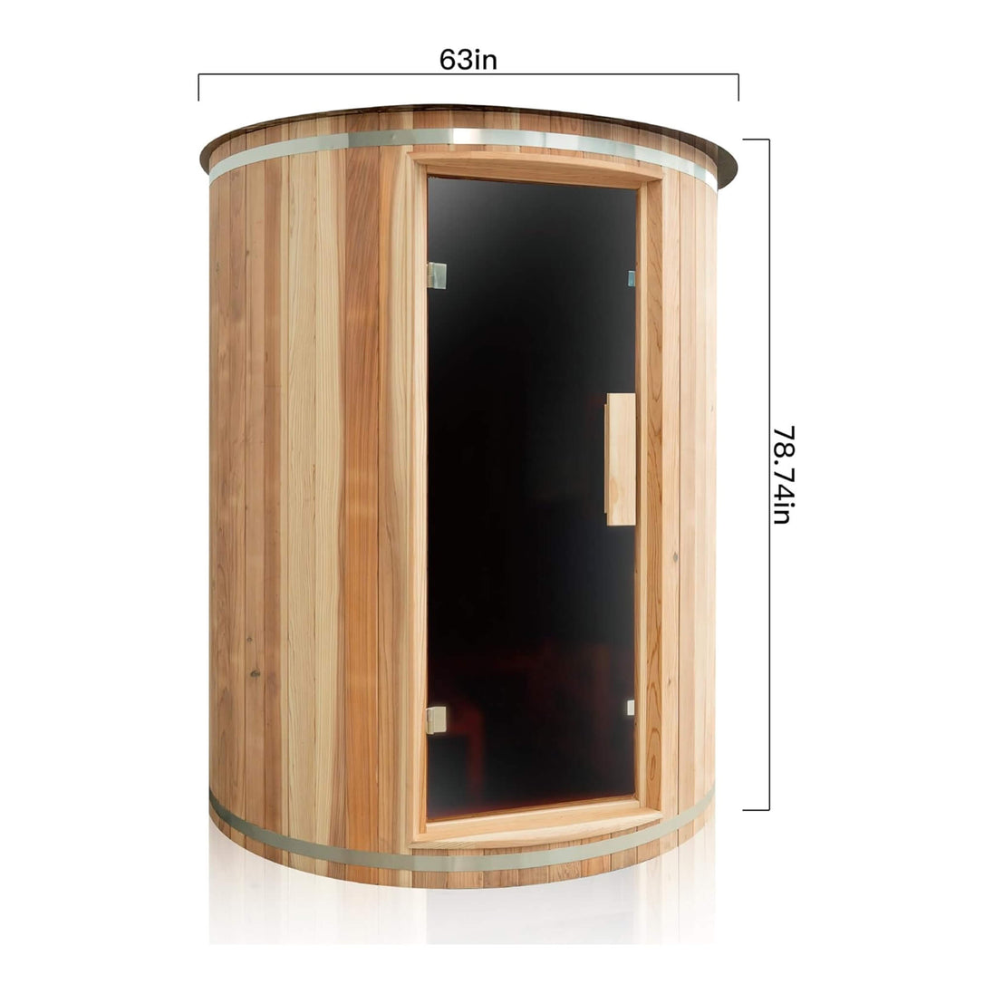Thermora Barcelona 4-Person Cedar Outdoor Vertical Barrel Sauna 6kW - SAK74813
