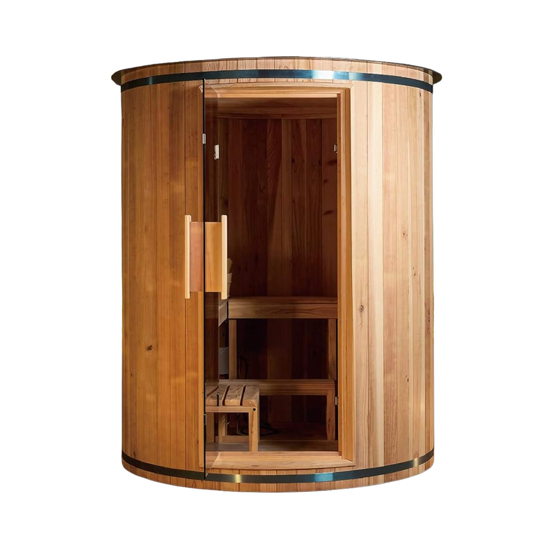 Thermora Barcelona 4-Person Cedar Outdoor Vertical Barrel Sauna 6kW - SAK74813