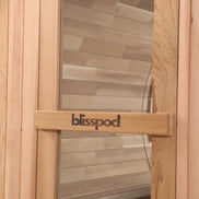 Blisspod, Prague, Canadian Red Cedar Outdoor Steam Barell Sauna, 2-4 / 4-6 persons with Full Glass Back & 2 front Porch seats