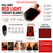 Red Light Therapy Blanket – Full Body Coverage | 660nm + 850nm Dual Wavelengths | 13,536 LEDs ___ OUT OF STOCK UNTIL 8/15/2026 PRE-ORDER AND SAVE 15% email info@RedLightProDevices.com for code