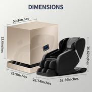 Full Body Deep Tissue Massage Chair – 8 Fixed Rollers, Foot Massage & LCD Touch Screen