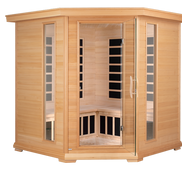 Blisspod, Vienna, Corner Spacious Far Infrared Sauna Canadian Hemlock Ultra Low EMF, 12 Heaters, 4-5 Persons