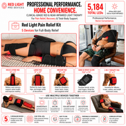 Red Light Pain Relief & Recovery Support Kit – 5 Powerful Devices 5,184 Total LEDs