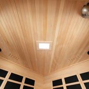 Blisspod, Vienna, Corner Spacious Far Infrared Sauna Canadian Hemlock Ultra Low EMF, 12 Heaters, 4-5 Persons