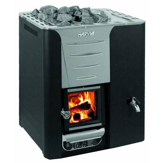 Harvia Pro 20 Rs Wood Burning Sauna Stove With Water Tank - Finnish Sauna Builders
