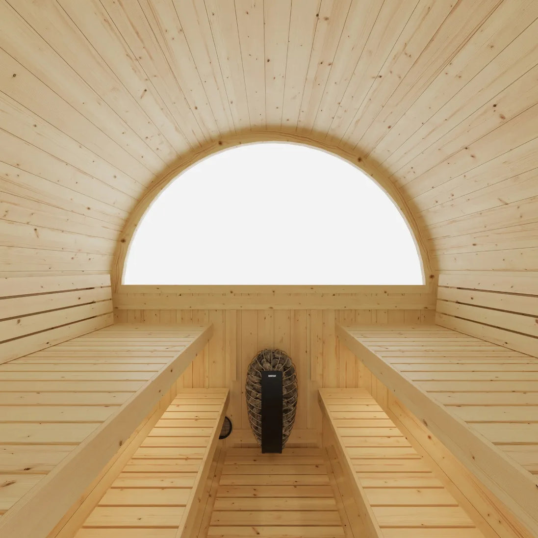 Helsinki Finnish Barrel Sauna with Terrace and WiFi Heater - Finnish Sauna Builders
