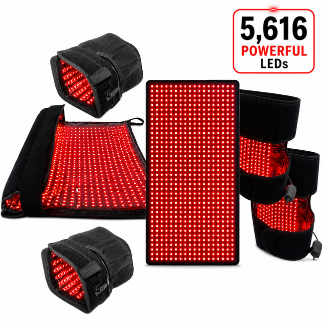 Red Light Nerve and Circulation Support Kit for Hands and Feet – 6 Devices Total LEDs: 5,616