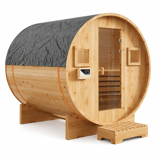 4-6 Person Outdoor Traditional Wooden Steam Sauna with 6kW 220V Electric Heater