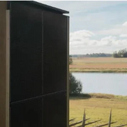 Thermasol Solaris - Tile Oak, 2-5 Person, Solar-Powered Outdoor Sauna