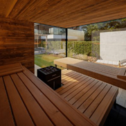 Thermasol Ombra - Lapacho Wood, 4-6 Person, Outdoor Sauna