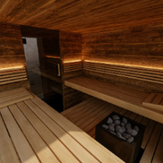 Thermasol Ombra - Lapacho Wood, 4-6 Person, Outdoor Sauna