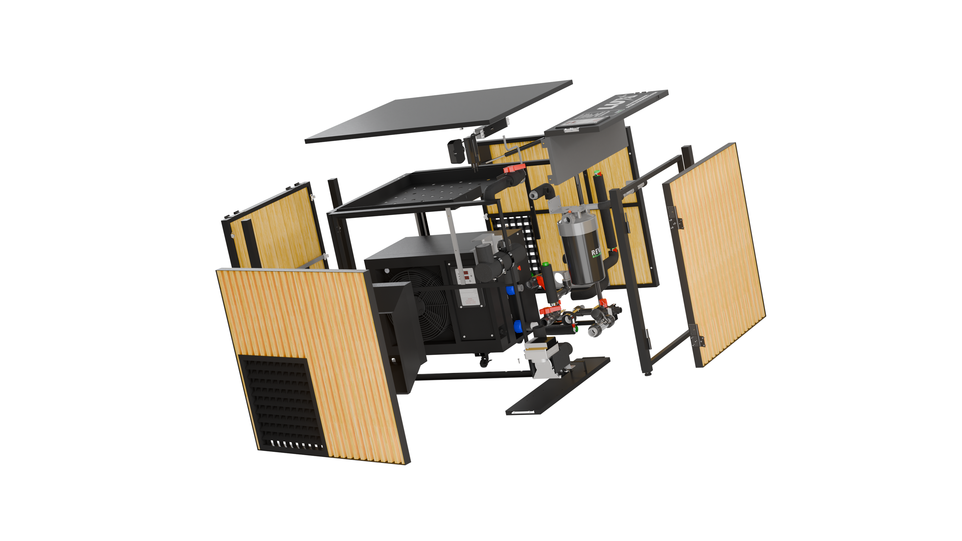 RevX Acrylic X Tub Cold Plunge + LUX High Performance Chiller and Filtration System