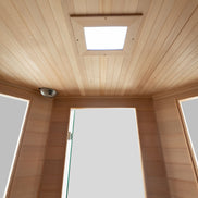 Blisspod, Vienna, Corner Spacious Far Infrared Sauna Canadian Hemlock Ultra Low EMF, 12 Heaters, 4-5 Persons