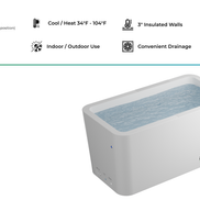 RevX Acrylic X Tub Cold Plunge + LUX High Performance Chiller and Filtration System