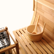 Blisspod | Prague | Canadian Red Cedar Outdoor Steam Barell Sauna | Full Glass Back