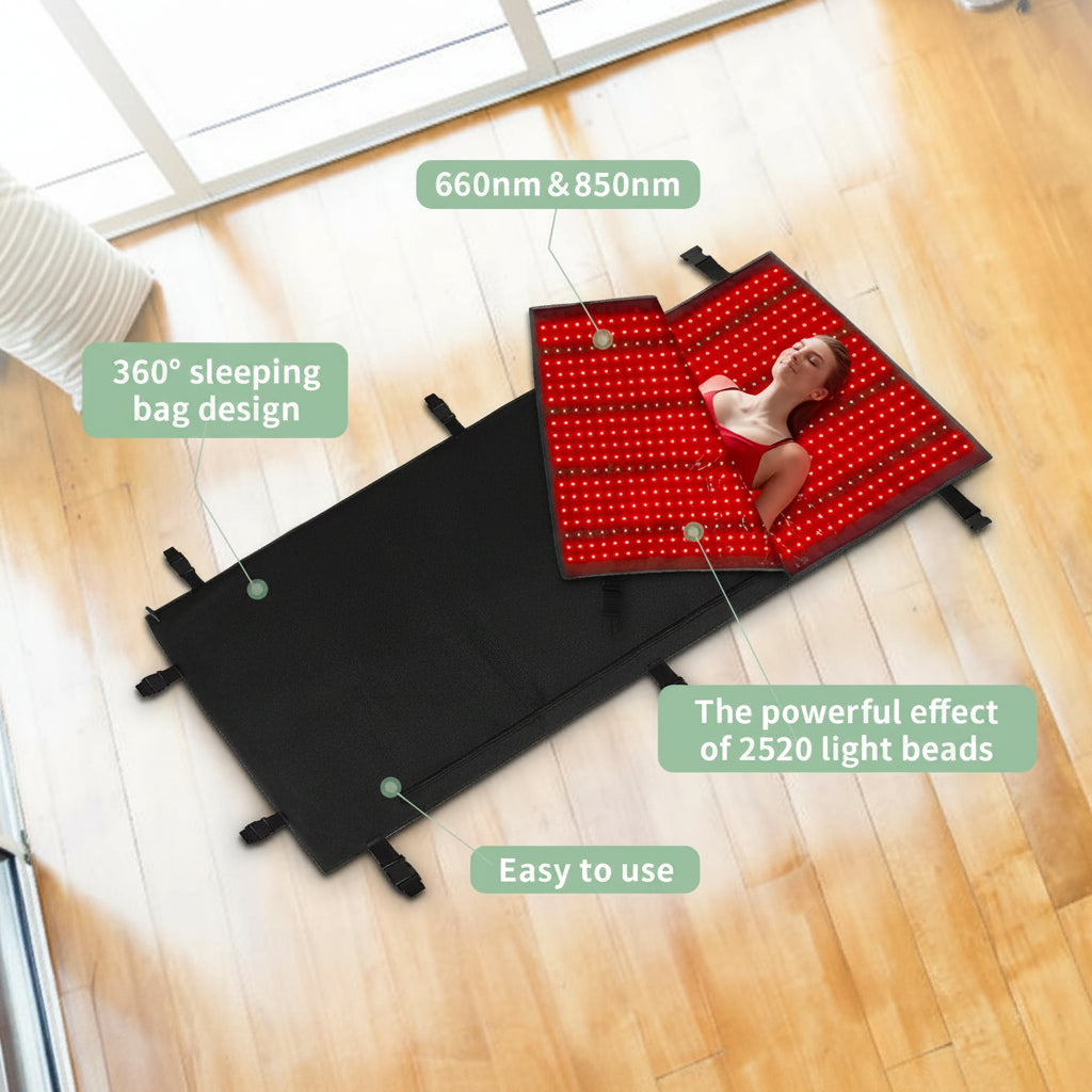 Red Light Therapy Mat Device for Full Body, near Infrared Light Therapy Blanket with Timer,Infrared Light Therapy for Body Shoulder Waist Back Knee Pain Relief