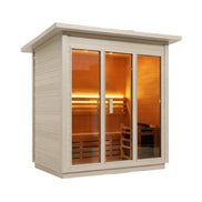 Custom 4-Person Luxury Spruce Outdoor Steam Sauna with Heater and Stones Made-to-Order SAK87912