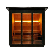 Custom 6-Person Luxury Canadian Hemlock Outdoor Steam Sauna with Heater and Stones Made-to-Order SAK63821