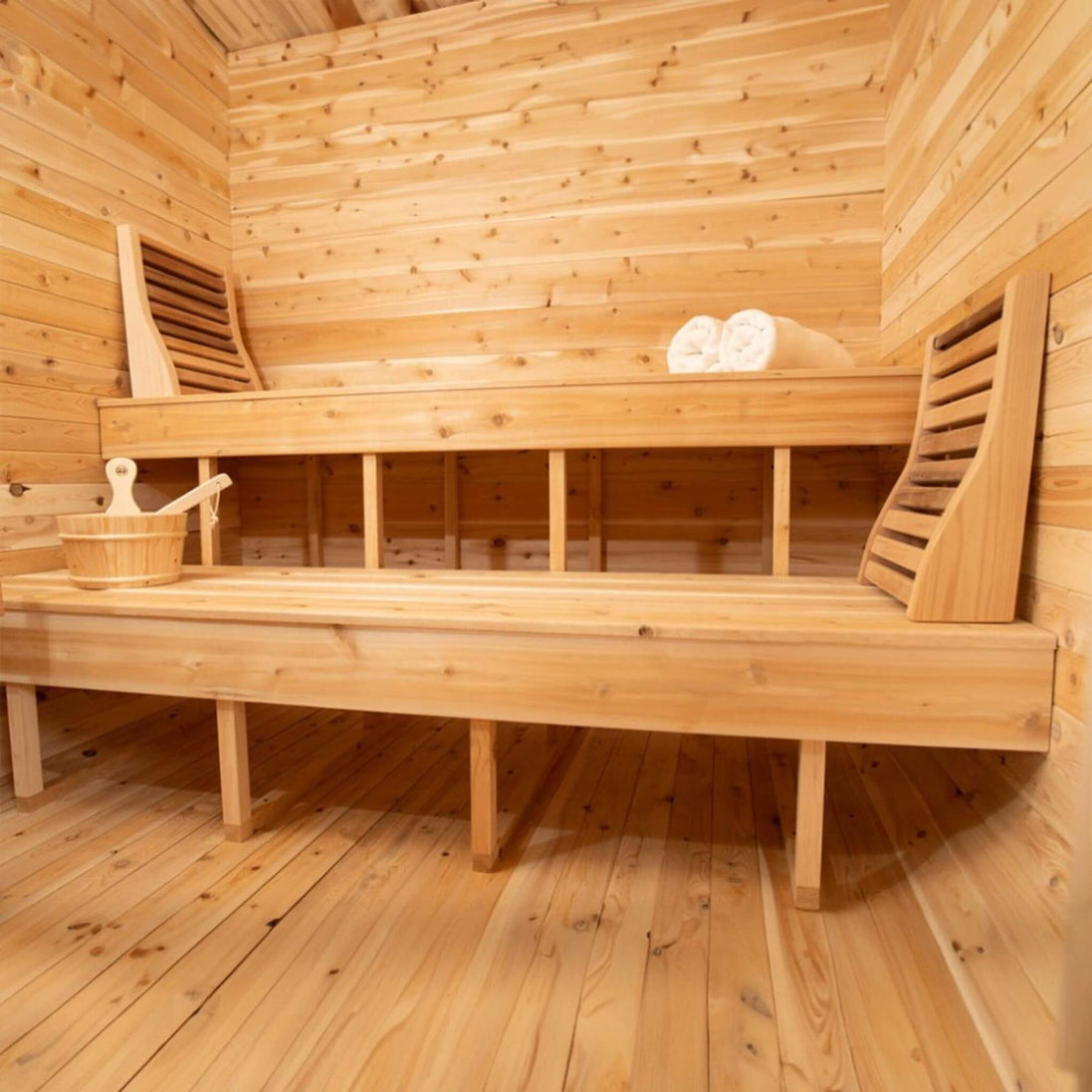 Dundalk Leisurecraft 4-Person Canadian Timber Luna Cube Sauna with Front Window - SAK96475