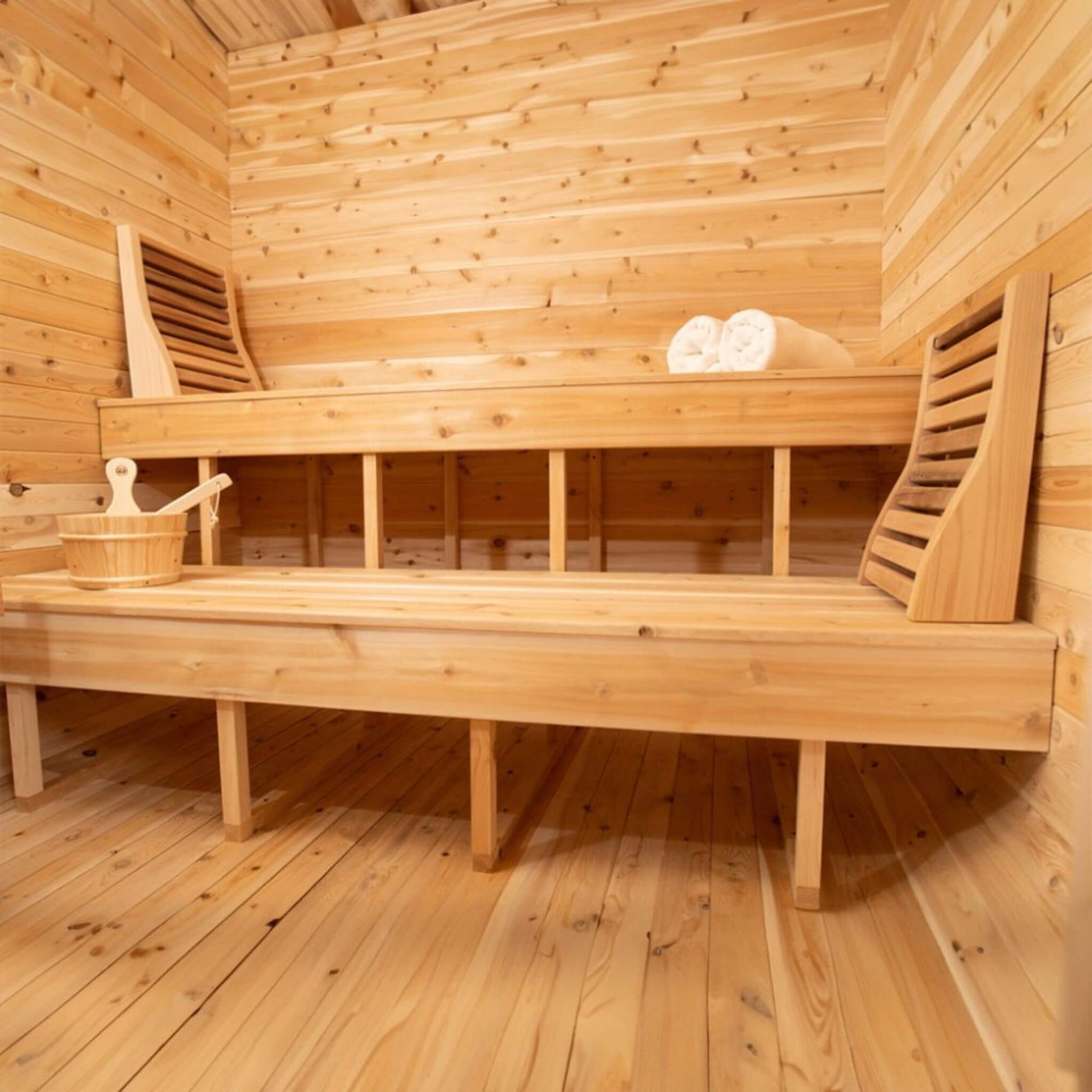 Dundalk Leisurecraft 4-Person Canadian Timber Luna Cube Sauna with Front Window - SAK96475