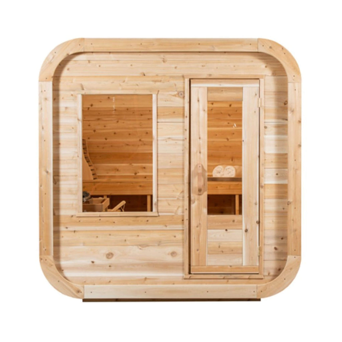 Dundalk Leisurecraft 4-Person Canadian Timber Luna Cube Sauna with Front Window - SAK96475
