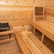 Dundalk Leisurecraft 4-Person Canadian Timber Luna Cube Sauna with Front Window - SAK96475