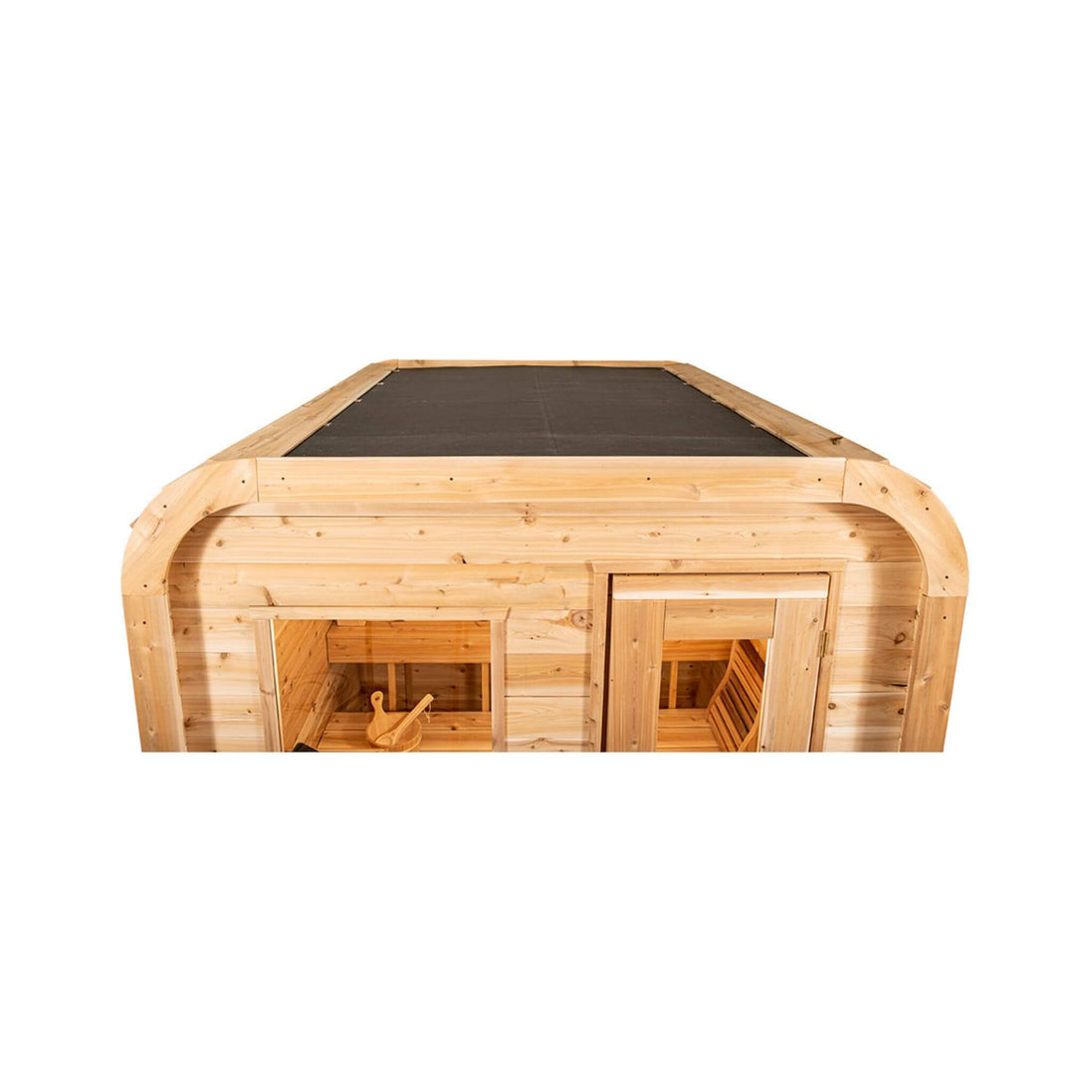 Dundalk Leisurecraft 4-Person Canadian Timber Luna Cube Sauna with Front Window - SAK96475