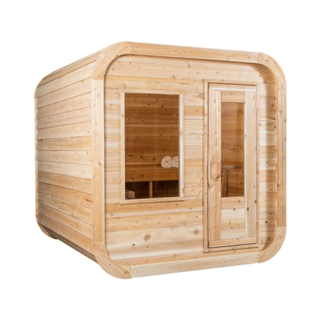 Dundalk Leisurecraft 4-Person Canadian Timber Luna Cube Sauna with Front Window - SAK96475