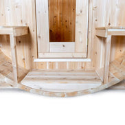 Dundalk Leisurecraft Serenity 4-Person Wood Cedar Outdoor Barrel Sauna - SAK94862
